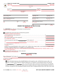 Form CC-CV-081BLC Petition for Warrant of Restitution - Maryland (English/Chinese), Page 3