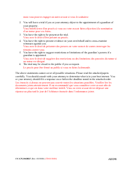 Form CC-GN-016BLF Advice of Rights - Guardian of the Property - Maryland (English/French), Page 2