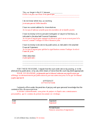 Form CC-DR-070BLF Motion for Alternate Service and Affidavit - Maryland (English/French), Page 5