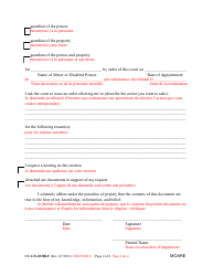 Form CC-GN-032BLF Motion for Appropriate Relief - Guardianship Proceedin - Maryland (English/French), Page 2