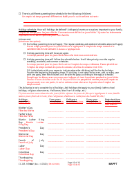 Form CC-DR-109BLF Maryland Parenting Plan Tool - Maryland (English/French), Page 10