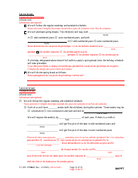 Form CC-DR-109BLF Maryland Parenting Plan Tool - Maryland (English/French), Page 12