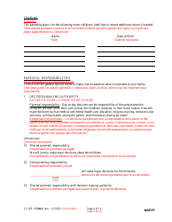 Form CC-DR-109BLF Maryland Parenting Plan Tool - Maryland (English/French), Page 4