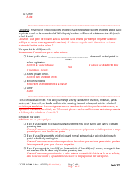 Form CC-DR-109BLF Maryland Parenting Plan Tool - Maryland (English/French), Page 7