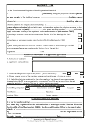 Form 78 Certificate and Application for the Registration of a Place of Religious Worship for the Solemnization of Marriages Under SEC 41 and/or SEC 43a of the Marriage Act 1949 - United Kingdom, Page 2
