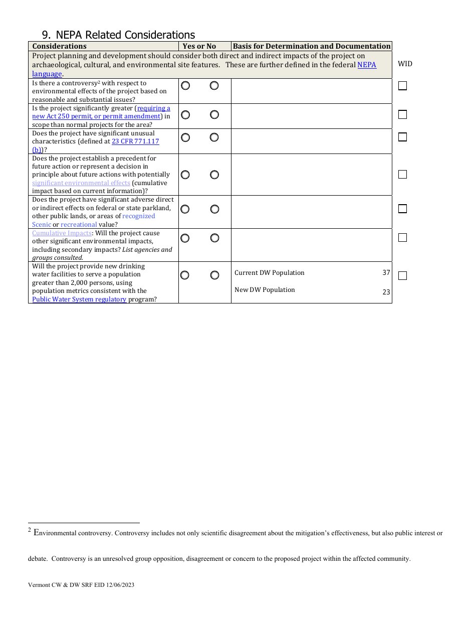 Appendix H Environmental Information Document and Environmental Report - Vermont, Page 13