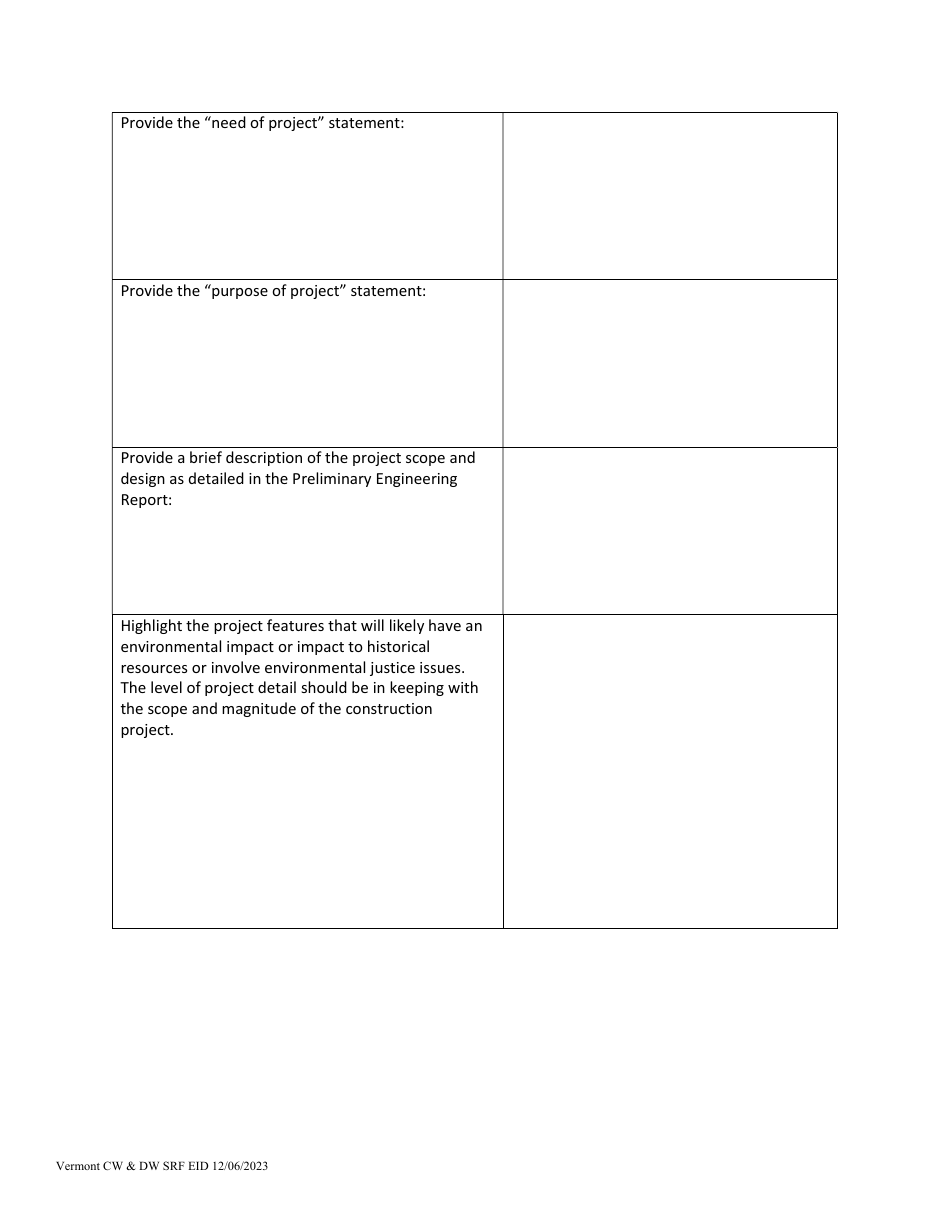 Appendix H Environmental Information Document and Environmental Report - Vermont, Page 2