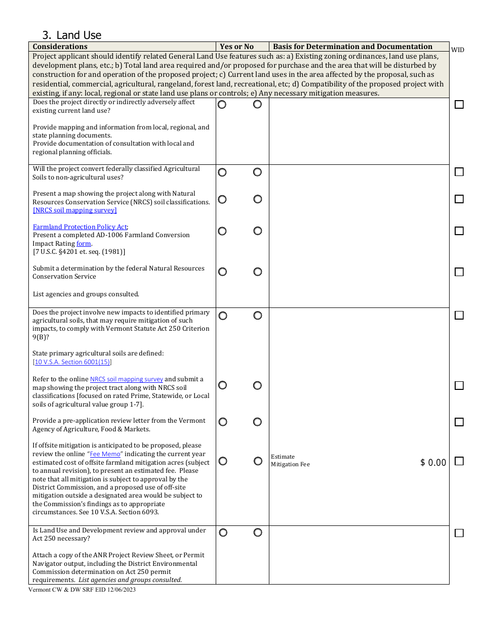 Appendix H Environmental Information Document and Environmental Report - Vermont, Page 6