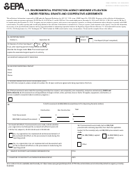 EPA Form 5700-52A Mbe/Wbe Utilization Under Federal Grants and Cooperative Agreements