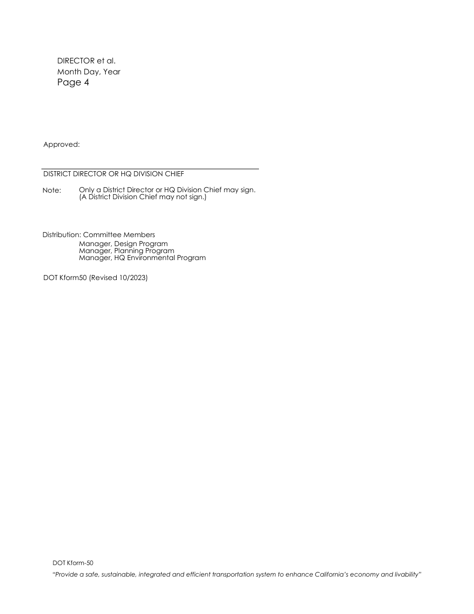 DOT K Form 50 Consultant Selection Committee - California, Page 4