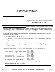 Document preview: Form CV-60 Request to Proceed in Forma Pauperis With Declaration in Support - California