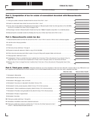 Form M-706 Massachusetts Estate Tax Return - for Decedents Who Died Prior to 1/1/23 - Massachusetts, Page 3