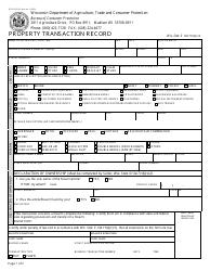 Form DTCP-BCP-012 Property Transaction Record - Wisconsin