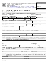Form DTCP-BCP-001 Wisconsin Telephone Solicitor Registration - Wisconsin, Page 3