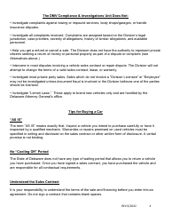 Compliance and Investigations Unit Complaint Form - Delaware, Page 4