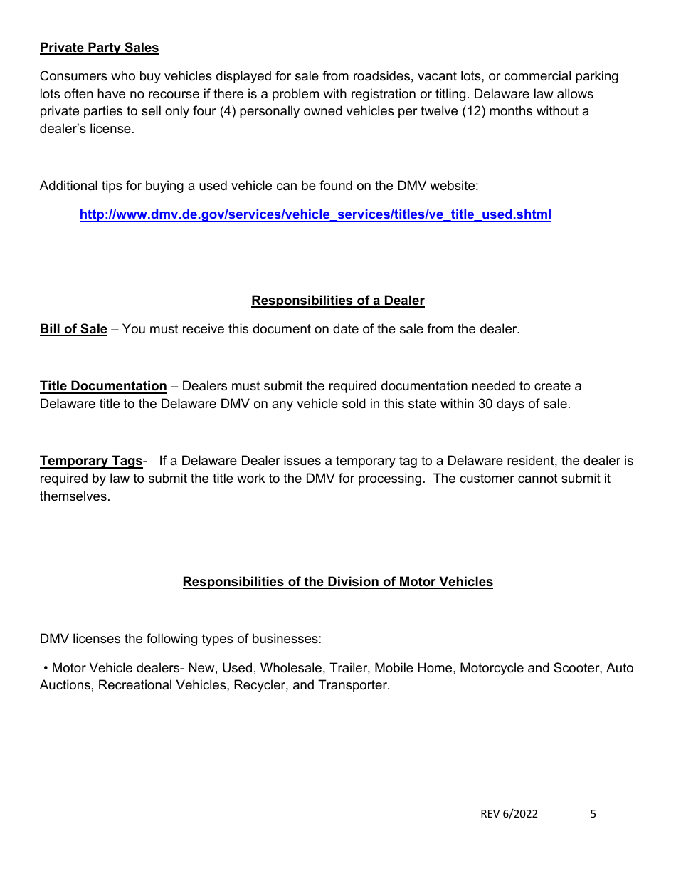 Compliance and Investigations Unit Complaint Form - Delaware, Page 5