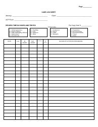 Document preview: Case Log Sheet - Allegany County, New York