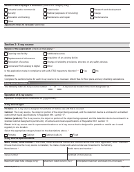 Form ON00057E Application for Registration and Installation of an X-Ray Source - Ontario, Canada, Page 2