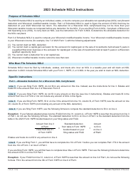 Document preview: Instructions for Form I-055 Schedule NOL2 Net Operating Loss Deduction and Wisconsin Modified Taxable Income - Wisconsin, 2023