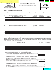 Document preview: Form I-019 Schedule T Transitional Adjustments - Wisconsin