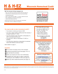 Instructions for Form I-015I, I-016I Schedule H, H-EZ - Wisconsin