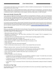 Instructions for Form I-015I, I-016I Schedule H, H-EZ - Wisconsin, Page 21