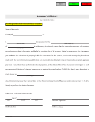 Document preview: Form PA-533 Assessor's Affidavit - Wisconsin