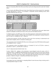 Instructions for Form IC-056 Schedule 5K-1 Tax-Option (S) Corporation Shareholder&#039;s Share of Income, Deductions, Credits, Etc. - Wisconsin, Page 26
