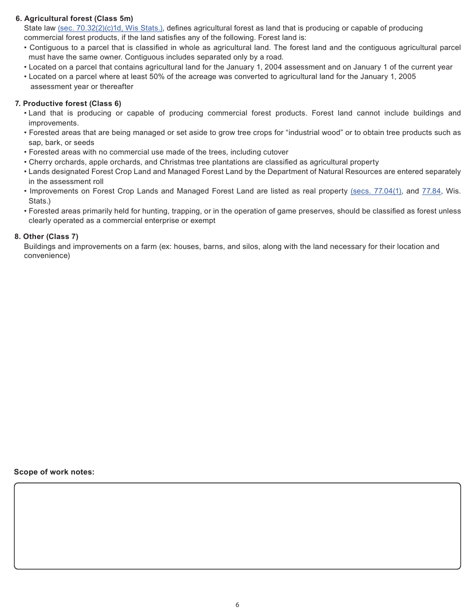 Form PR-800 Annual Assessment Report - Wisconsin, Page 6