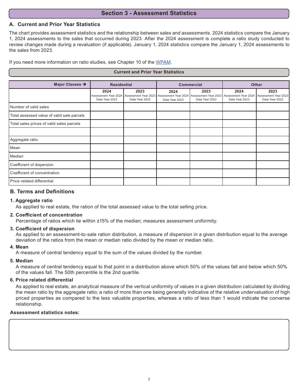 Form PR-800 Annual Assessment Report - Wisconsin, Page 7