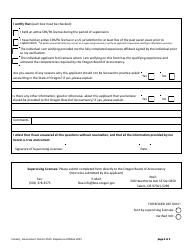Industry, Government, Not-For-Profit Experience Affidavit - Oregon, Page 4