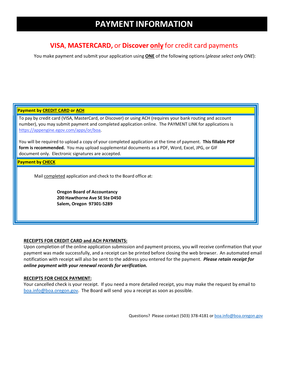 Initial Firm Registration - Oregon, Page 8