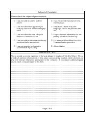 Hava Complaint Form - Mississippi, Page 2