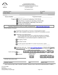 Document preview: Fee Payment Form - Virginia