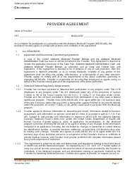 Provider Agreement - Alabama