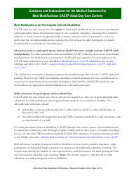 Instructions for Medical Statement for Meal Modifications in Child and Adult Care Food Program (CACFP) Adult Day Care Centers - Connecticut, Page 6