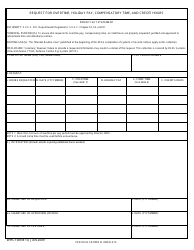 Document preview: WHS Form 10 Request for Overtime, Holiday Pay, Compensatory Time, and Credit Hours