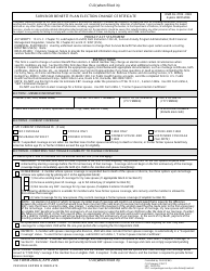 DD Form 2656-6 Survivor Benefit Plan Election Change Certificate