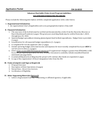 Form DH-24-0022 Notice of Funds Availability Application Packet - Charitable Clinics - Arkansas, Page 14