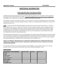 Form DH-24-0022 Notice of Funds Availability Application Packet - Charitable Clinics - Arkansas, Page 4