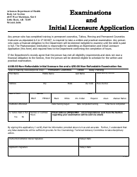 Examinations and Initial Licensure Application - Arkansas, Page 2