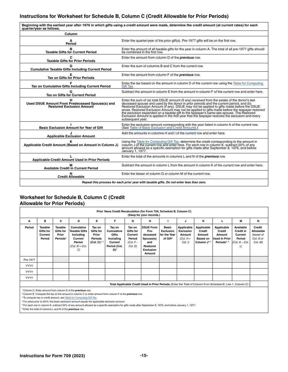 Instructions for IRS Form 709 United States Gift (And Generation-Skipping Transfer) Tax Return, Page 15