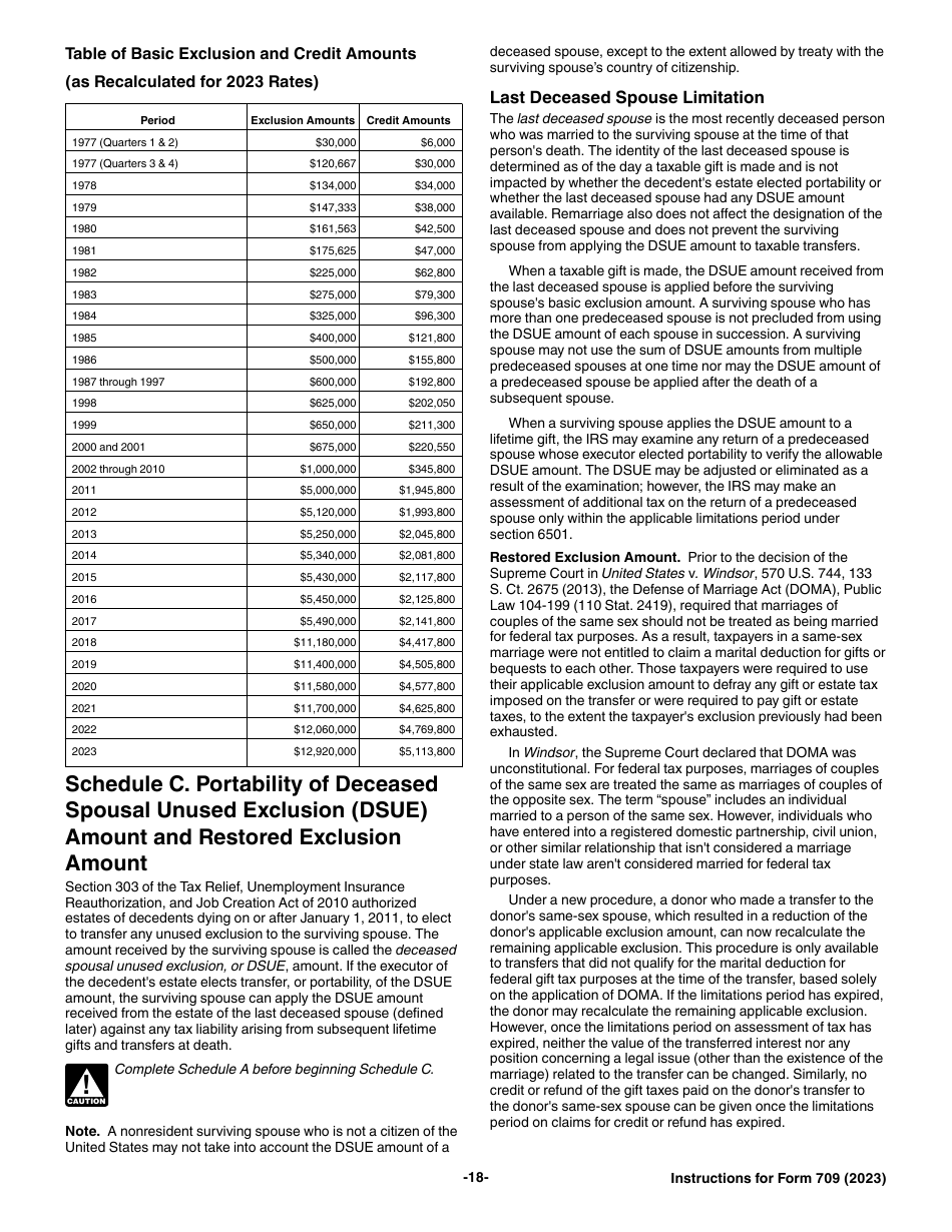 Instructions for IRS Form 709 United States Gift (And Generation-Skipping Transfer) Tax Return, Page 18