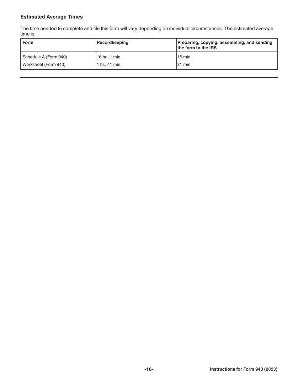 Instructions for IRS Form 940 Employers Annual Federal Unemployment (Futa) Tax Return, Page 16