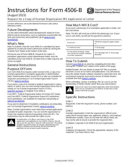 IRS Form 4506-B  Printable Pdf