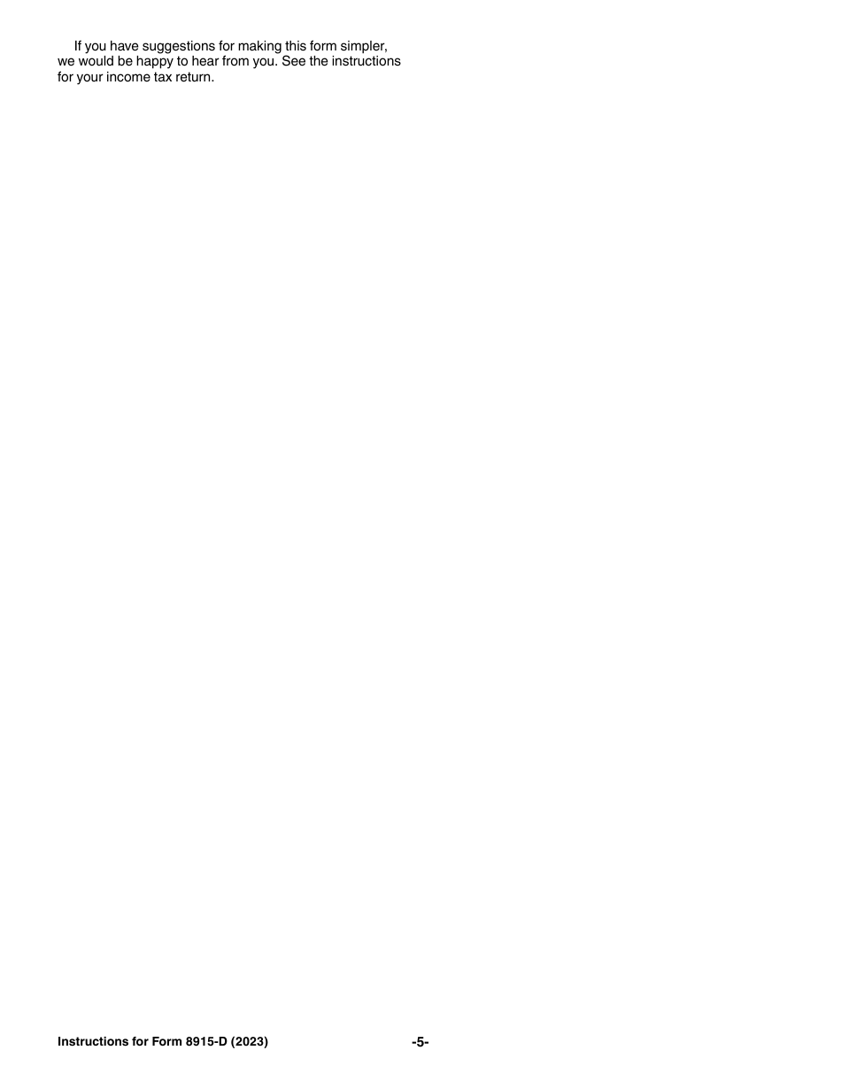 Instructions for IRS Form 8915-D Qualified 2019 Disaster Retirement Plan Distributions and Repayments, Page 5