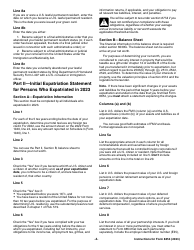 Instructions for IRS Form 8854 Initial and Annual Expatriation Statement, Page 4