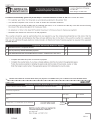 Document preview: Form R-6467V Partnership Automatic Extension Composite Payment Voucher - Louisiana, 2023