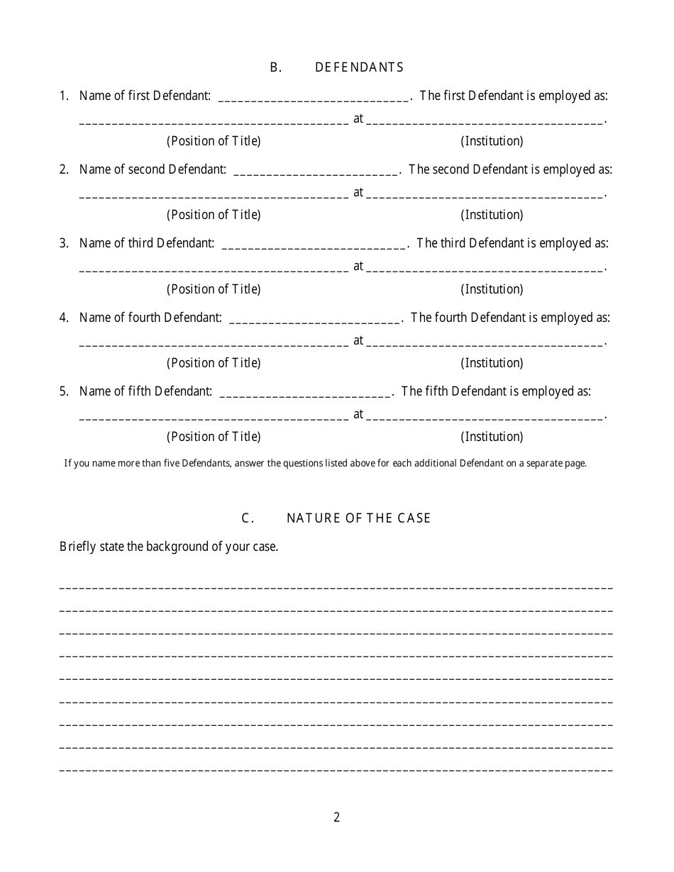 Civil Rights Complaint by an Incarcerated Individual - Nevada, Page 6