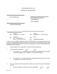 Application to Proceed in Forma Pauperis for Inmate - Nevada, Page 3
